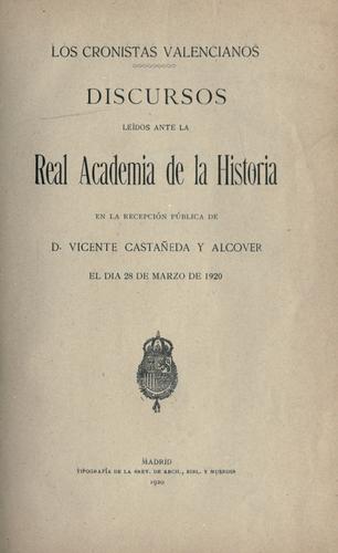 Cover for cronistas valencianos.