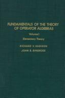 Cover for Fundamentals of the theory of operator algebras