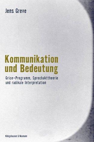 Cover for Kommunikation und Bedeutung