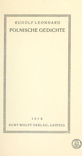 Cover for Polnische Gedichte.