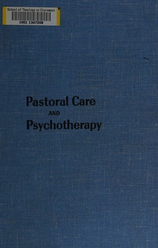 Cover for Pastoral care and psychotherapy