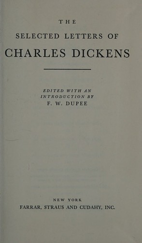 Cover for The Selected Letters of Charles Dickens