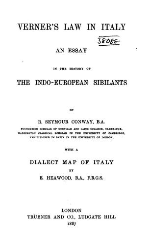 Cover for Verner's law in Italy
