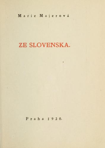 Cover for Ze Slovenska.