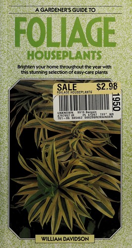 Cover for A gardener's guide to foliage houseplants