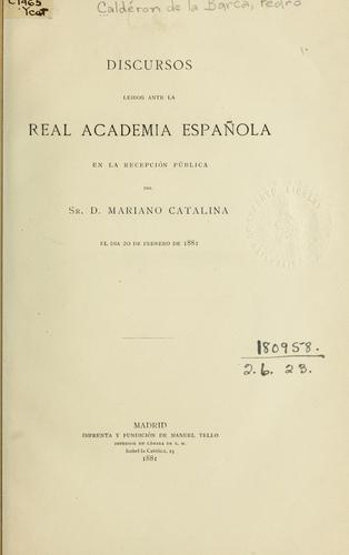 Cover for Discursos leidos ante la Real Academia Española