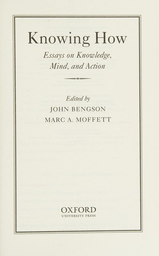 Cover for Knowing how