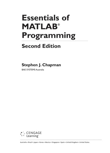 Cover for Essentials of MATLAB programming