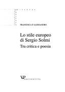 Cover for Lo stile europeo di Sergio Solmi