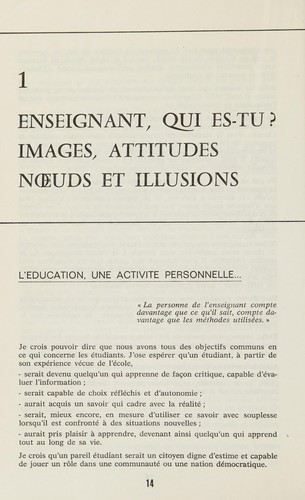 Cover for L' Enseignant est une personne