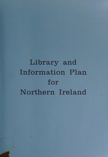 Cover for Library and information plan for Northern Ireland
