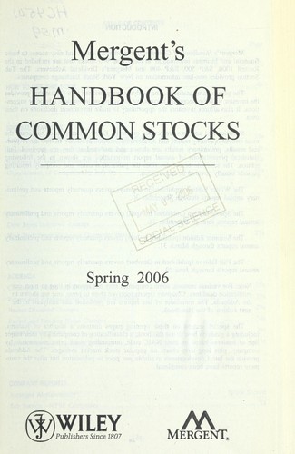 Cover for Mergent's Handbook of Common Stocks Spring 2006