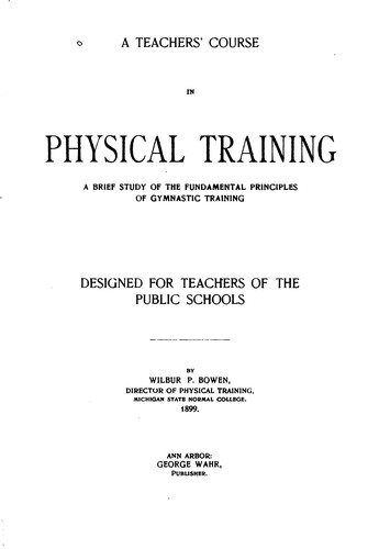 Cover for A teachers' course in physical training