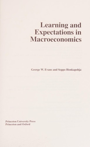 Cover for Learning & Expectations in Macroeconomics