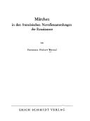 Cover for Märchen in den Französischen Novellensammlungen der Renaissance.