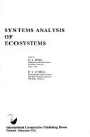 Cover for Systems analysis of ecosystems