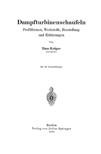 Cover for Dampfturbinenschaufeln