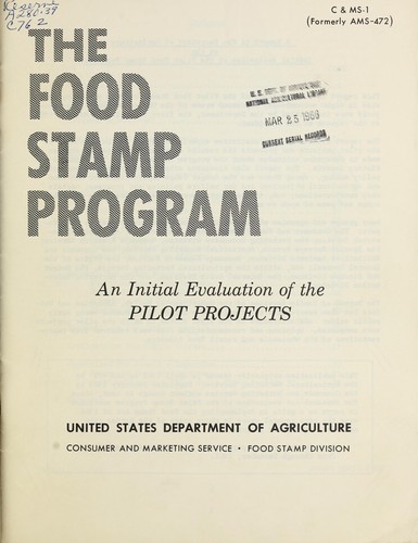 Cover for The food stamp program
