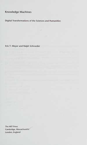 Cover for Knowledge Machines