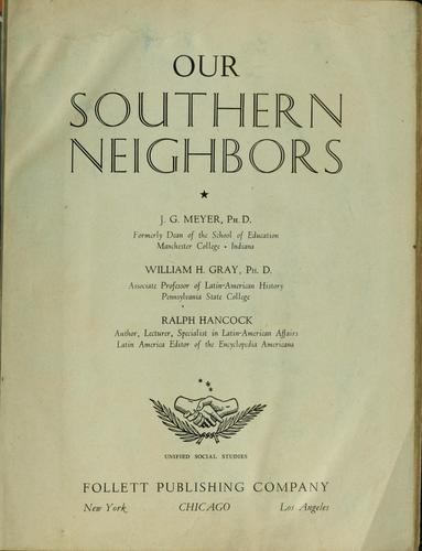 Cover for Our southern neighbors