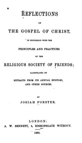 Cover for Reflections on the Gospel of Christ