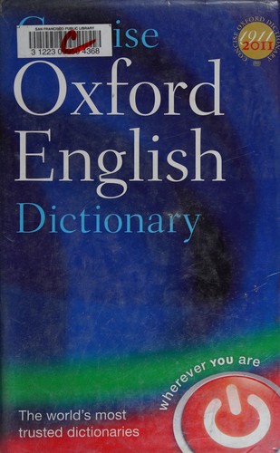 Cover for Concise Oxford English dictionary