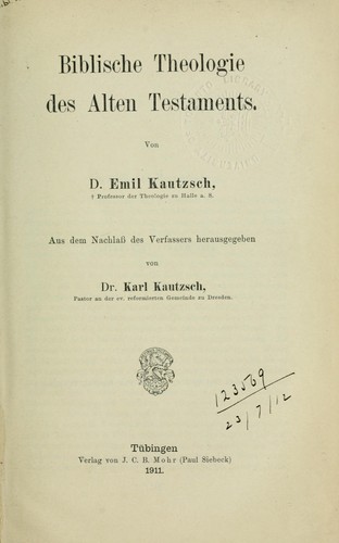 Cover for Biblische Theologie des Alten Testaments