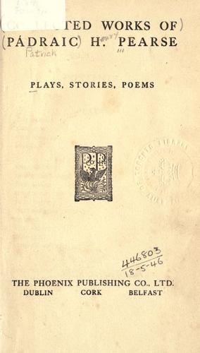 Cover for Plays, stories, poems.
