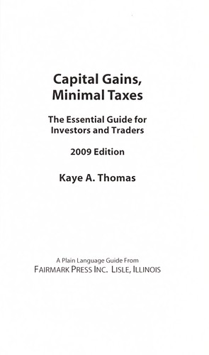 Cover for Capital gains, minimal taxes