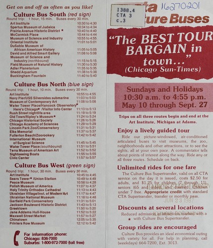 Cover for CTA culture buses