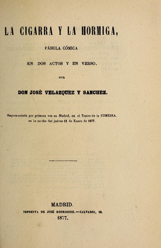 Cover for La cigarra y la hormiga