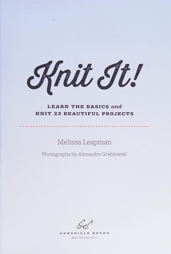 Cover for Knit it!