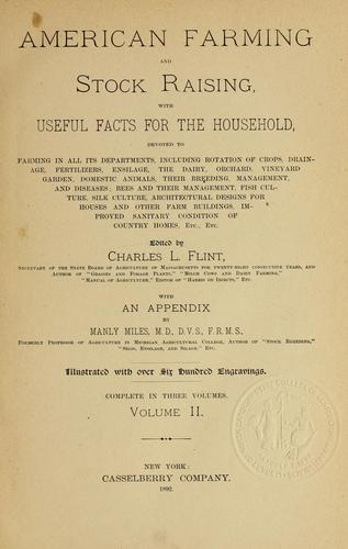 Cover for American farming and stock raising