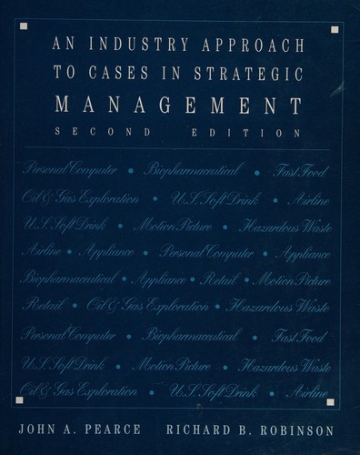 Cover for An industry approach to cases in strategic management