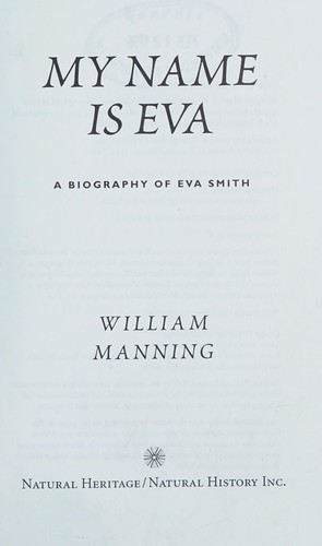 Cover for My name is Eva