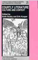 Cover for Courtly Literature: Culture and Context 