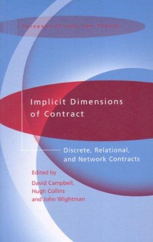 Cover for Implicit dimensions of contract