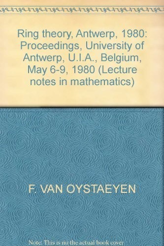 Cover for Ring theory, Antwerp, 1980