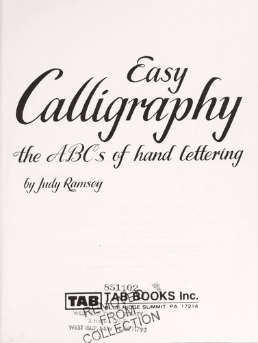 Cover for Easy calligraphy