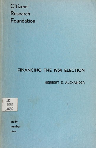 Cover for Financing the 1964 election