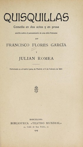 Cover for Quisquillas
