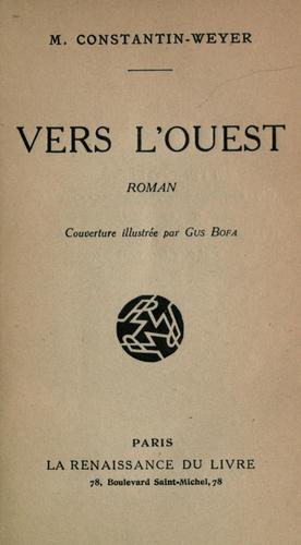 Cover for Vers l'ouest
