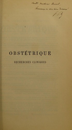 Cover for Obst©♭trique