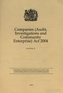 Cover for Companies (Audit, Investigations and Community Enterprise) Act 2004