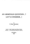 Cover for An Armenian question--?
