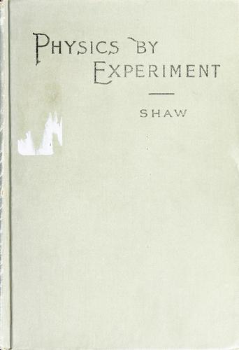 Cover for Physics by experiment