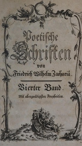 Cover for Poetische Schriften