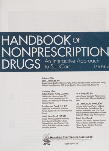 Cover for Handbook of Nonprescription Drugs, 18e