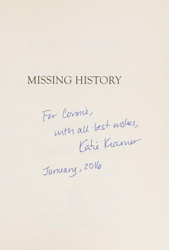 Cover for Missing history