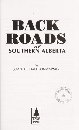 Cover for Backroads of southern Alberta